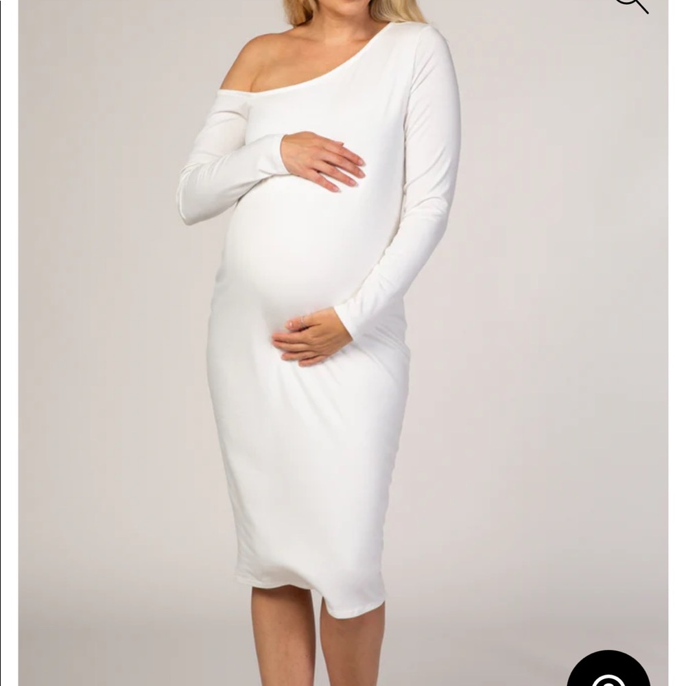 Pinkblush bodycon off the shoulder maternity dress- large